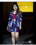 Aztec Blazer Jacket and Shorts Set