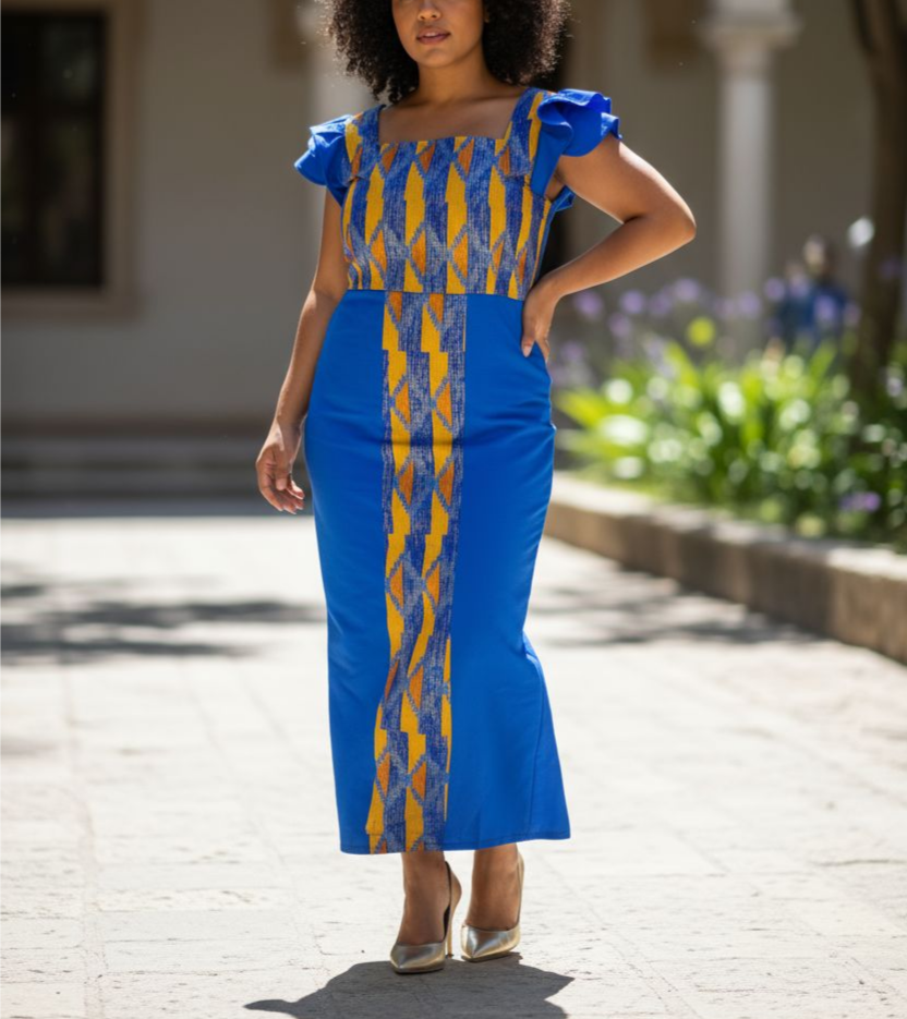 ankara maxi dress designs Bekky Ankara Maxi Dress