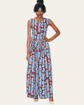 Ankara Maxi Dress with Pockets