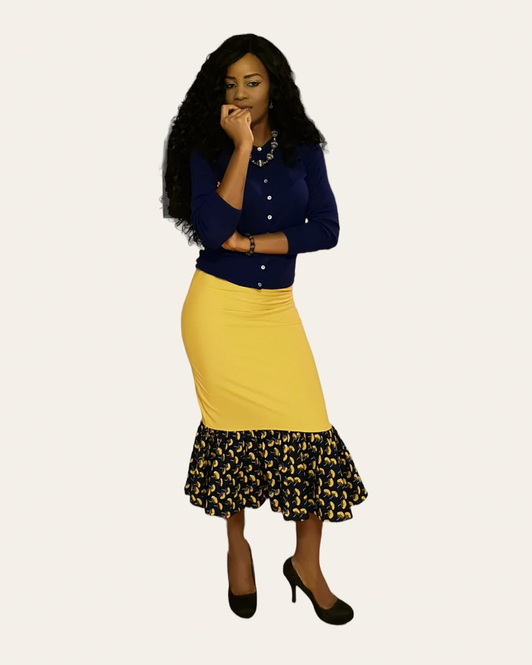 Pencil Skirt With Ruffles