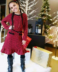 Wool Plaid Dress with Belt